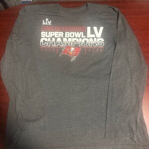 Fanatics L Charcoal Tampa Bay Buccaneers Super Bowl LV Long Sleeve